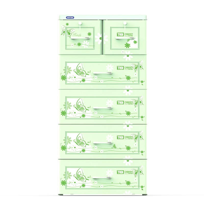 Tủ Nhựa Duy Tân Tabi 5 Tầng 6 Ngăn Xanh Lá _ Họa Tiết Ngẫu Nhiên _ TẶNG KÈM GIÁ GỖ ĐỌC SÁCH, IPAD ĐỨC THÀNH | BigBuy360 - bigbuy360.vn