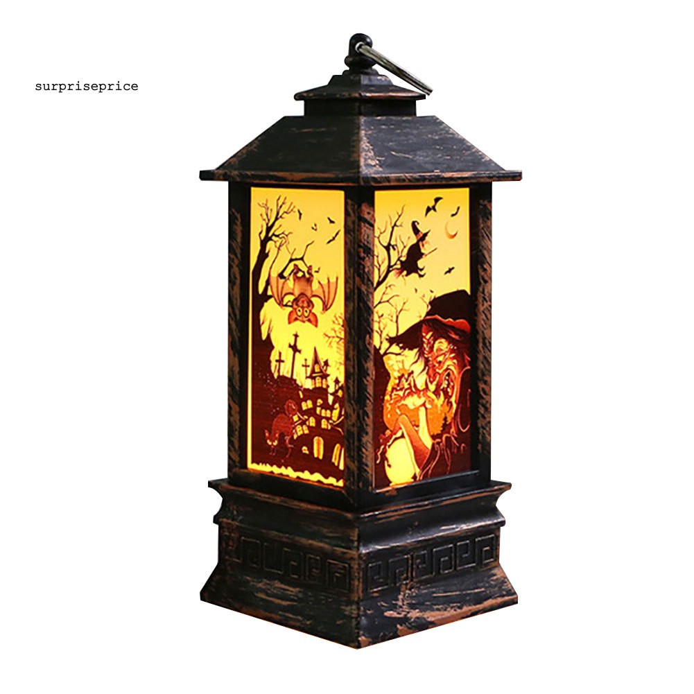 [ HÀNG có sẵn ] đèn lồng LED kiểu phù thủy bí ngô trang trí Halloween