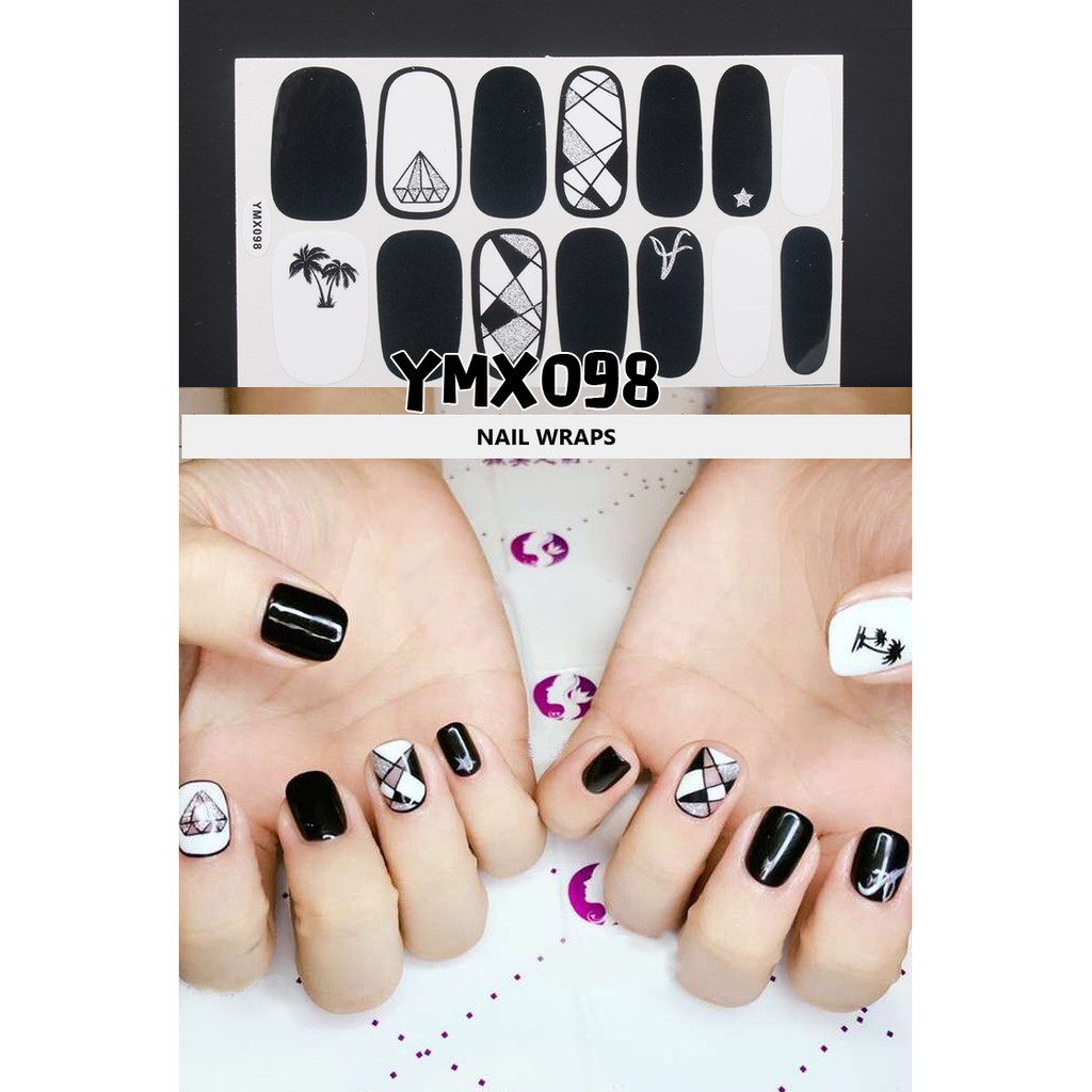 Miếng dán móng tay Nghệ thuật Phong cách Hàn Quốc Stickers Nails Wraps Nail Art Giáng Sinh Noel