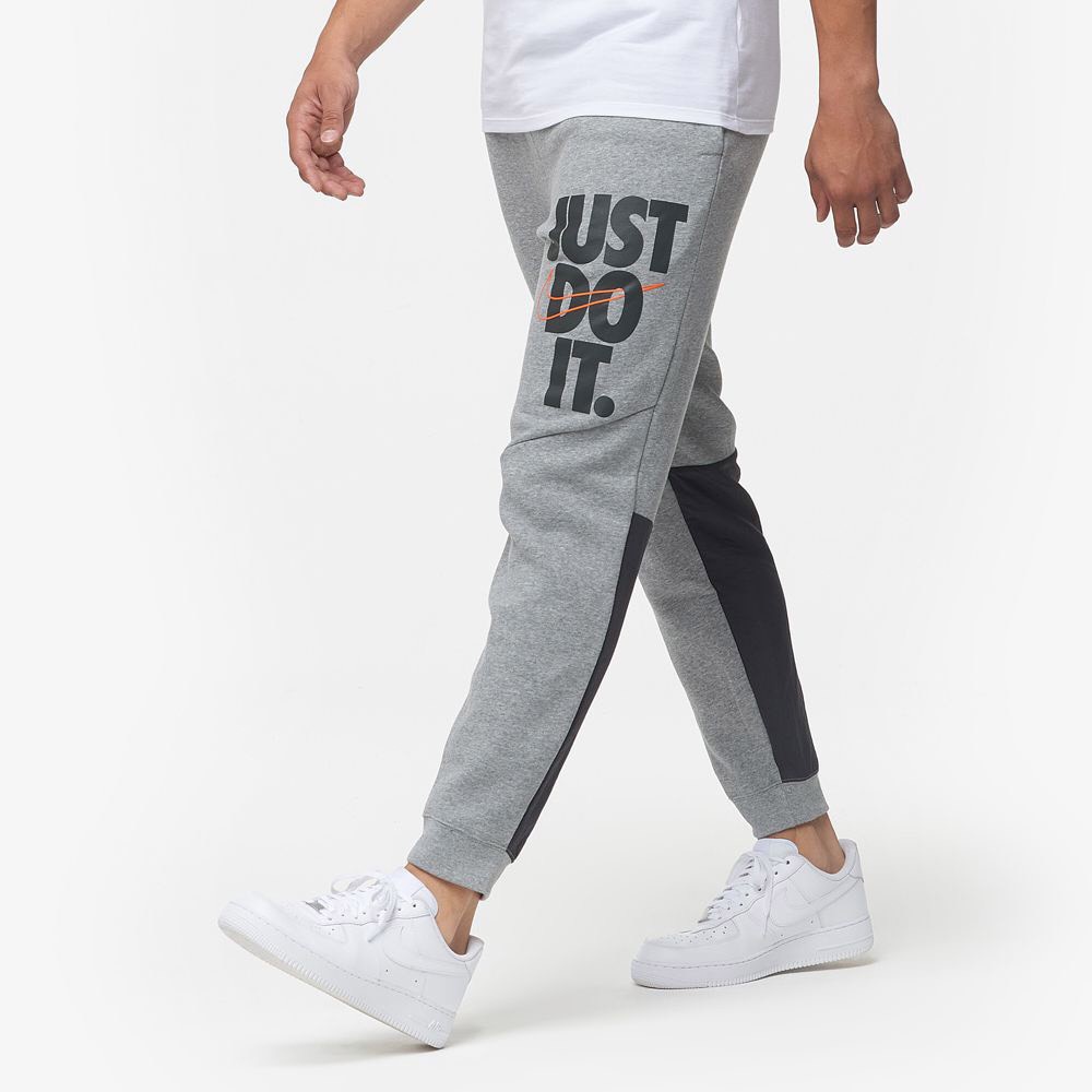 [CHÍNH_HÃNG] QUẦN DÀI NIKE JUSTDOIT HBR+ PANTS - XÁM CHỮ ĐEN