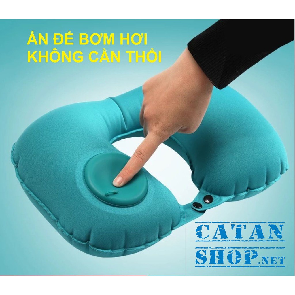 GỐI KÊ CỖ CHỮ U BƠM HƠI KHÔNG CẦN TỰ THỔI – KC01-GBHU