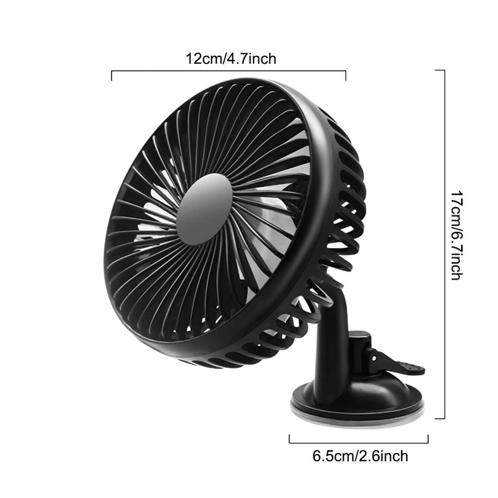 Quạt USB 5.5 Inch 12V24V Có Giác Hút Gắn Xe Hơi Tiện Dụng