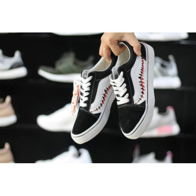 [Hàng đẹp] Giày Thể Thao vans cá mập đen - Freeship từ 150k