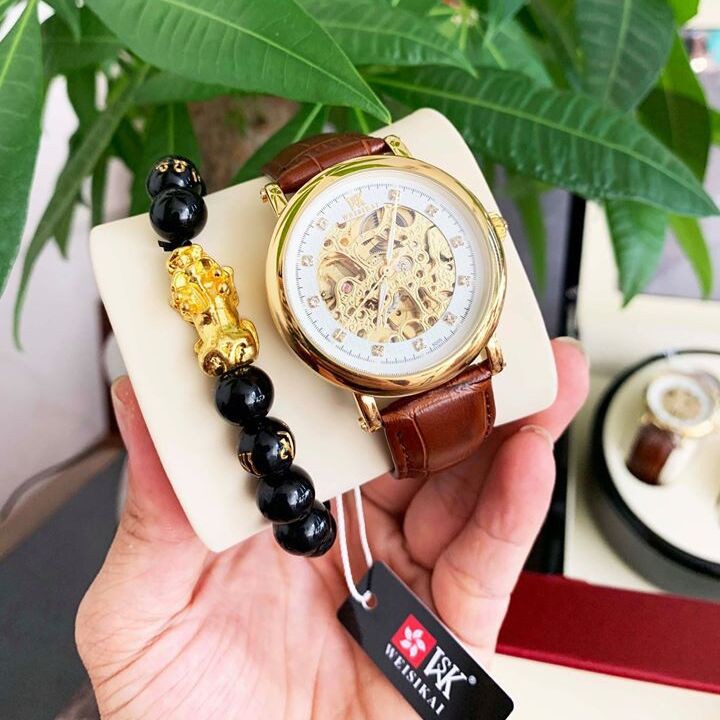 Đồng Hồ Nam Cơ Nam Lộ Máy Automatic Chính Hãng WEISIKAI Dây Da Cao Đẹp Sang Trọng Giá Rẻ Tặng Kèm Vòng Tỳ Hưu | BigBuy360 - bigbuy360.vn