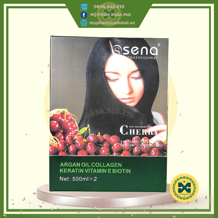 Thuốc Nhuộm tóc đen Cherries chuyên gia phủ tóc bạc Sena Selena