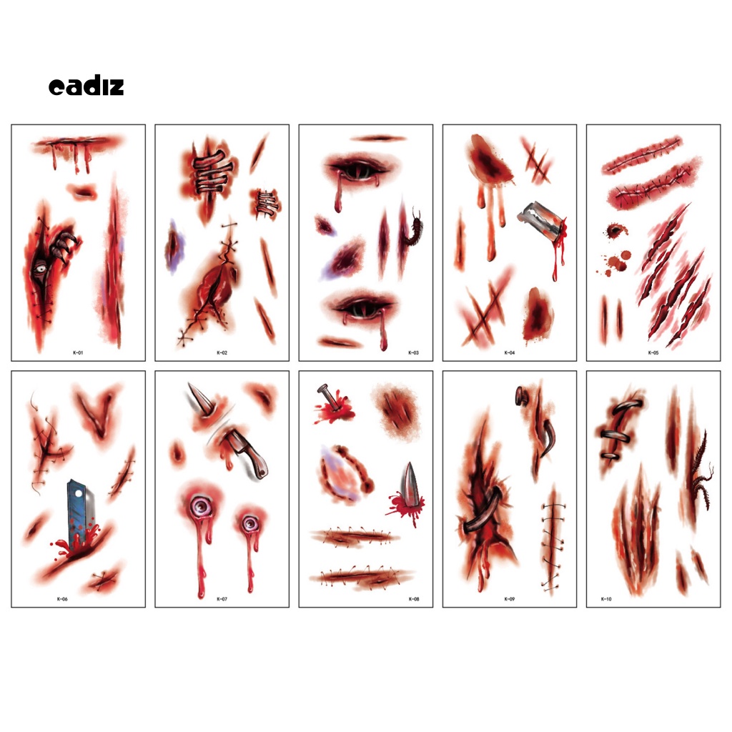 Hình Xăm Dán Tạm Thời Chống Thấm Mồ Hôi Phong Cách Halloween