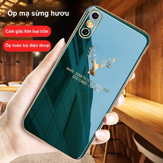 Ốp Iphone viền MẠ VÀNG HƯƠU Xanh Ngọc BẢO VỆ CAM dẻo bóng full case 6/6s đến 11 Promax-H Case | BigBuy360 - bigbuy360.vn