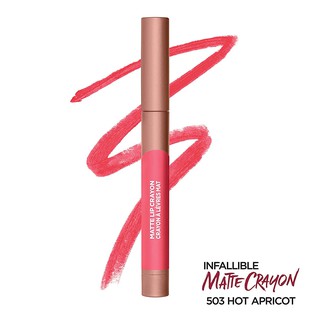 [Chính Hãng] Son Lì Bút Chì L'Oreal Matte Lip Crayon 503 Hot Apricot