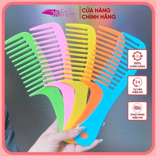 [Màu Pastel] Lược răng thưa chải tóc - Gở rối - Lược nhựa