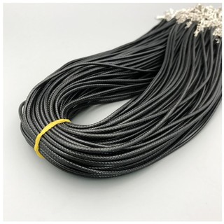 100 vòng cổ sáp da đen size 1.5mm