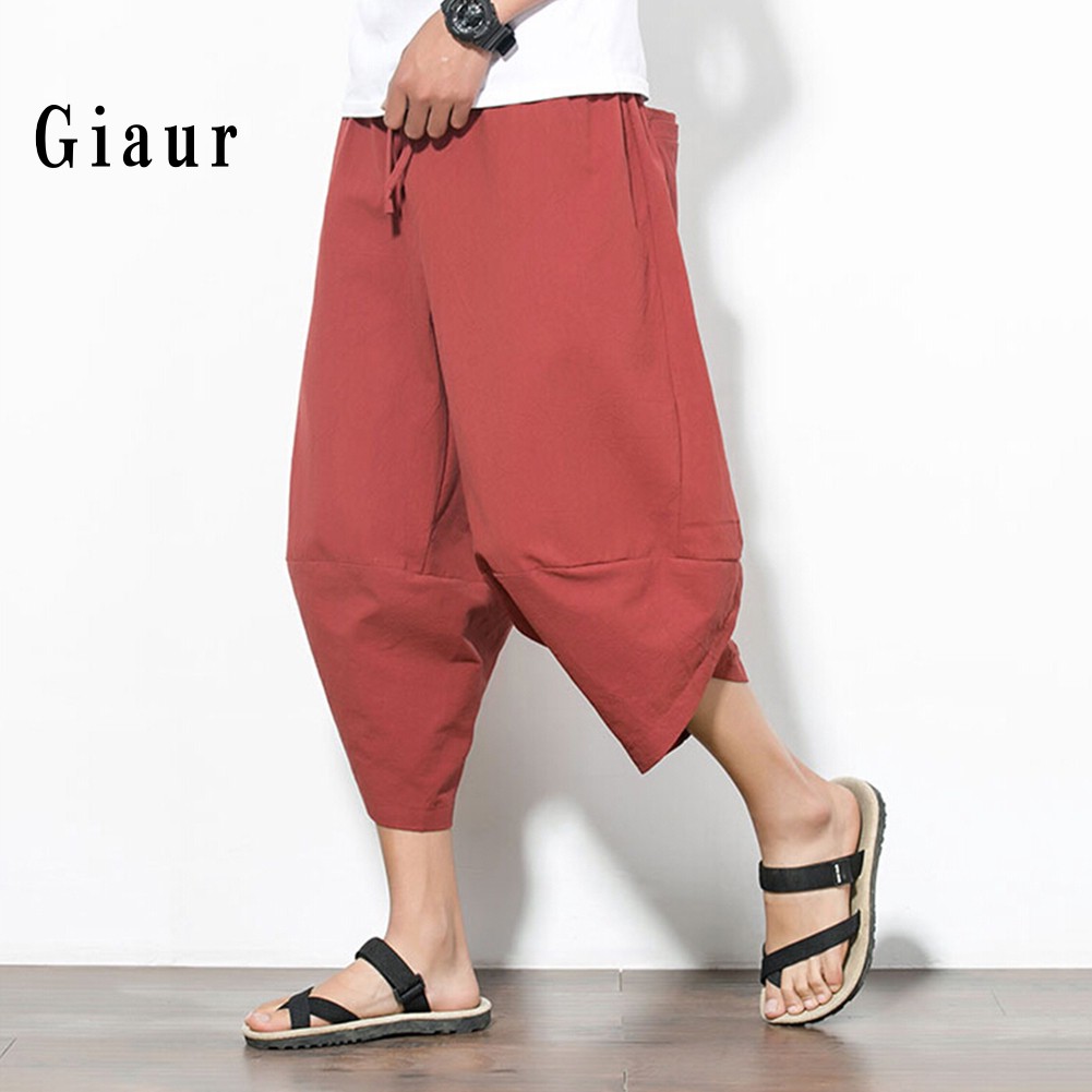 Quần lửng ống rộng thời trang mùa hè dành cho nam ( có size lớn )