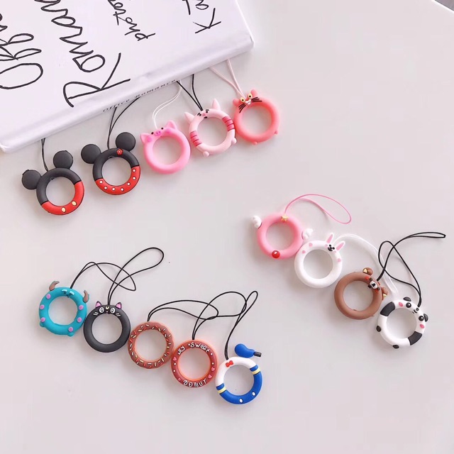 Iring móc treo cho điện thoại thời trang kute loại 1 cực dày
