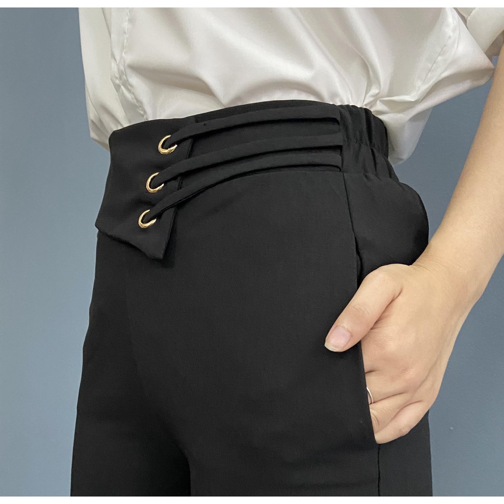 Quần Ống Suông Cạp Dây