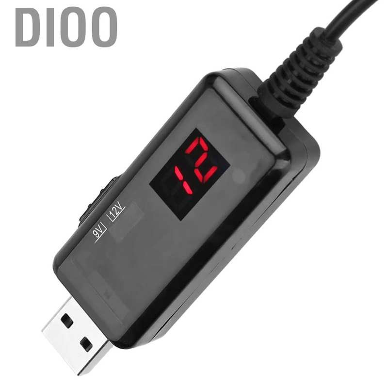Dioo USB to DC Boost Cable Router Step up Voltage Converter Display 9V/12V