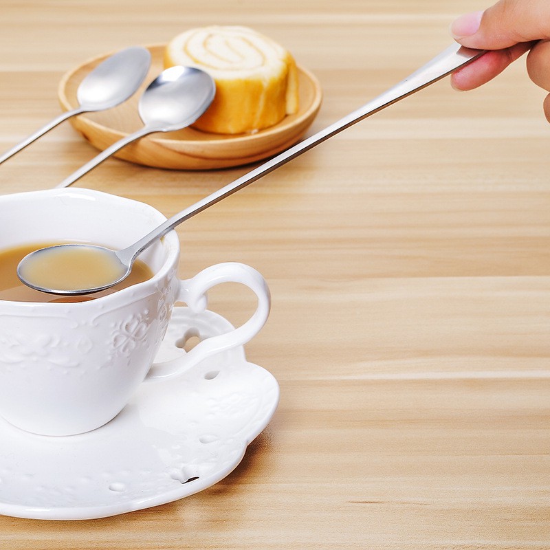 Thìa café/ muỗng café/ thìa dài uống trà inox 304 cao cấp
