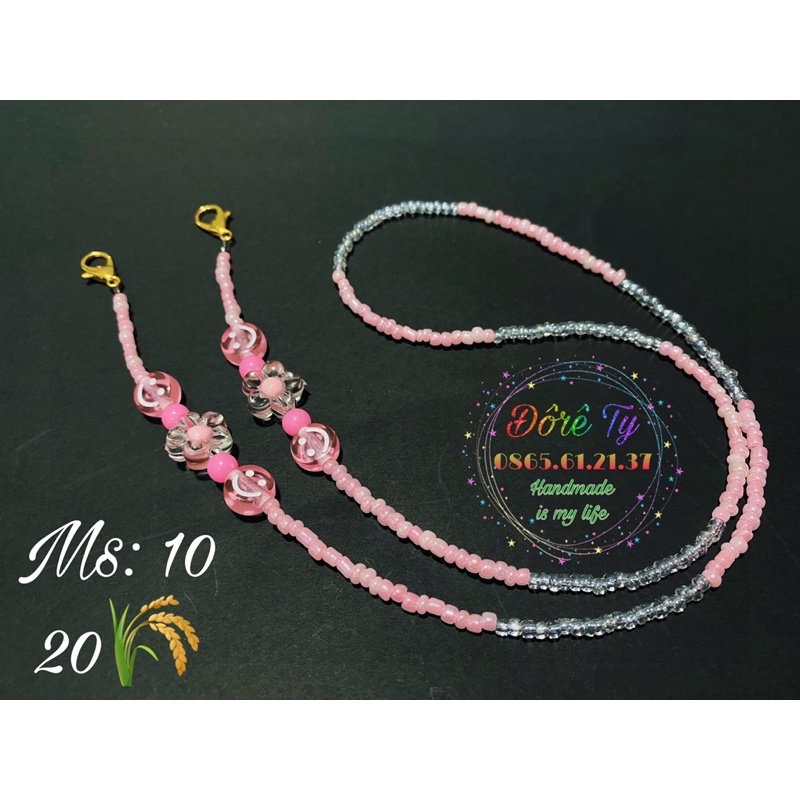 (Ms: 10) Dây đeo khẩu trang cho bé gái hồng/tím