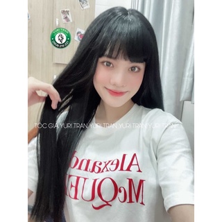 TÓC GIẢ THẲNG DÀI ĐEN TỰ NHIÊN [ ảnh thật] hình do khách em diện tặng shop nha. Mẫu này siêu xuất sắc nhé chị em ơi