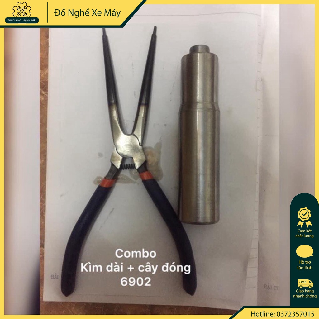 🌟 Combo Kìm gắp phanh côn xe máy + cây đóng 6902 cao cấp - Hàng Có Sẵn