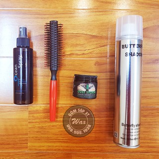 (Chính hãng + Freeship) SÁP DANDY DUST STORM GÔM BUTTERFLY 320ML VÀ LƯỢC TRÒN