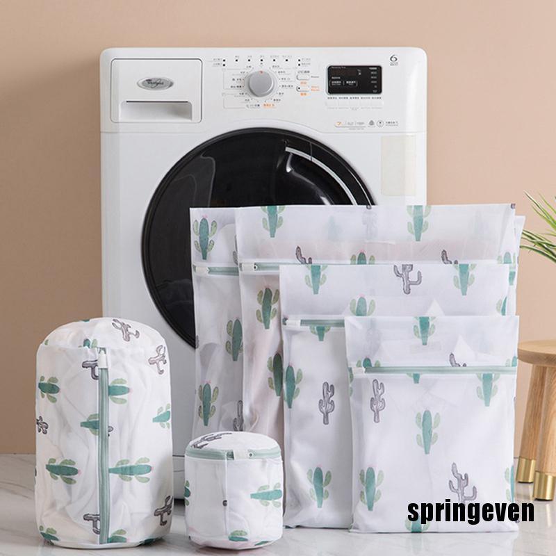 Túi Lưới Giặt Đồ Lót In Hình Xương Rồng Bằng Polyester