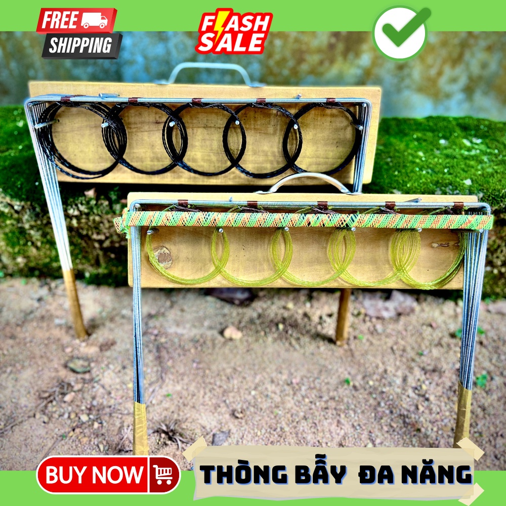Thòng Khung Đa Năng chất lượng cao chuyên quốc, chồn, bịp, 10 khung 50 vòng, khoen thép đúc không rỉ