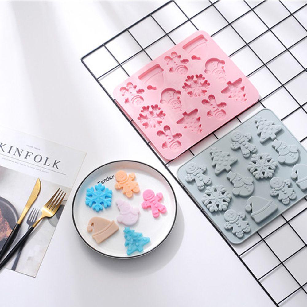 Khuôn Silicone Cấp Thực Phẩm Làm Bánh Kẹo Hình Người Tuyết DIY
