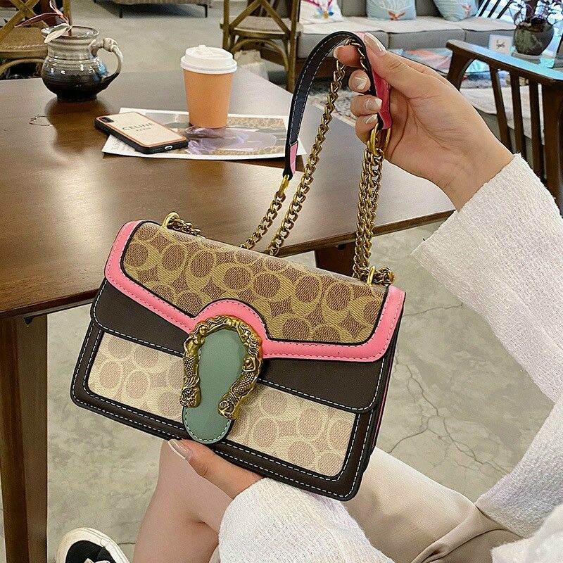 Túi xách nữ, túi đeo chéo đầu rồng phối màu mẫu mới thời trang cao cấp rẻ đẹp