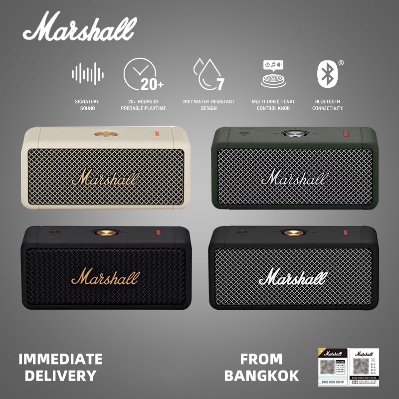 Bộ Loa Bluetooth Không Dây Chống Nước IPX7 MARSHALL Chuyên Dụng