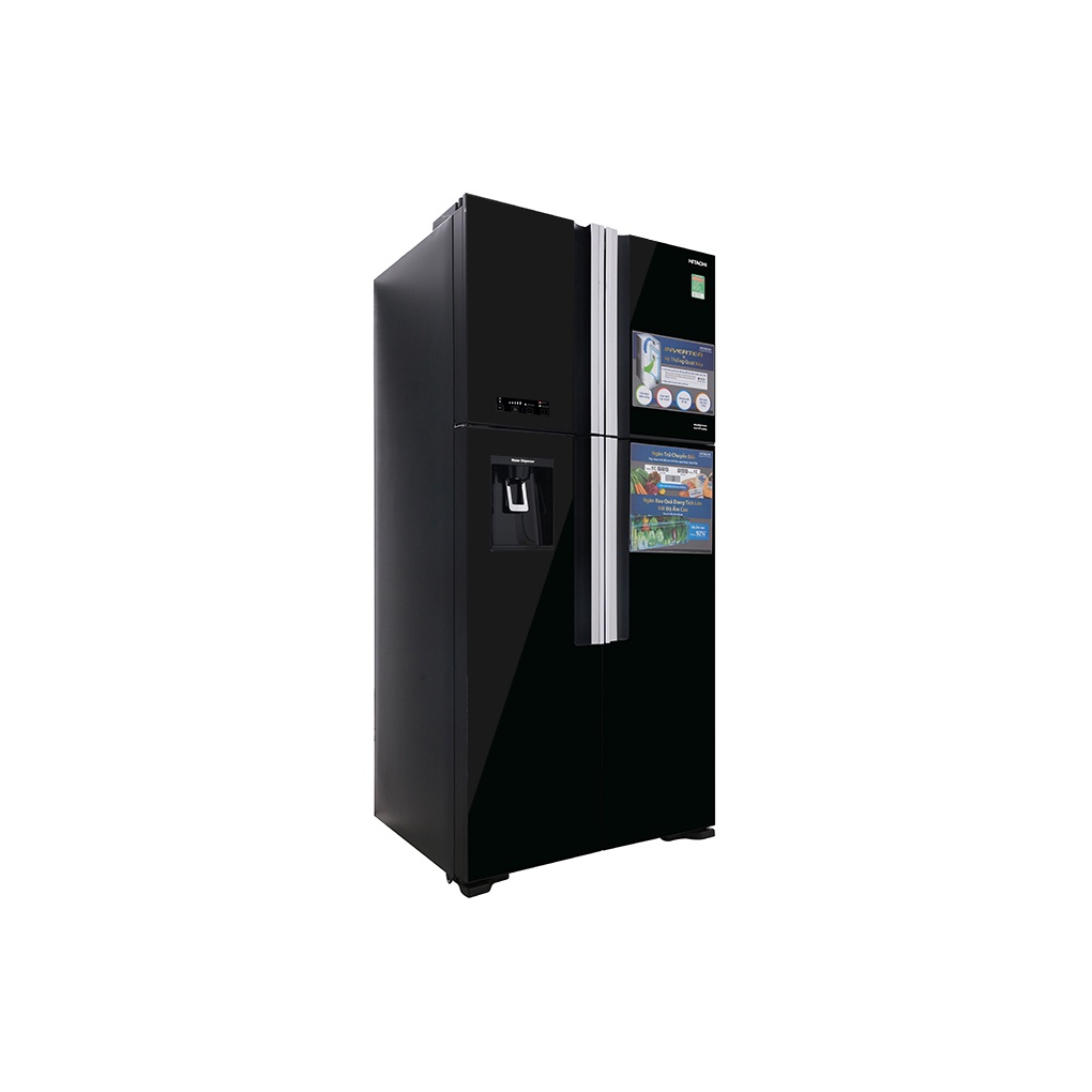Tủ lạnh Hitachi 4 cánh màu đen R-FW690PGV7