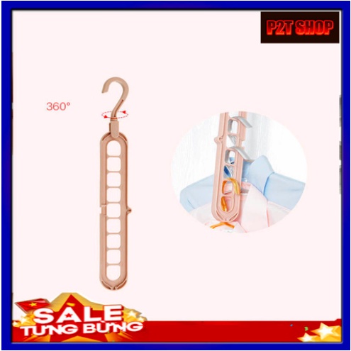 Móc Treo Quần Áo 9 Lỗ Thông Minh Đa Năng Tiện Dụng