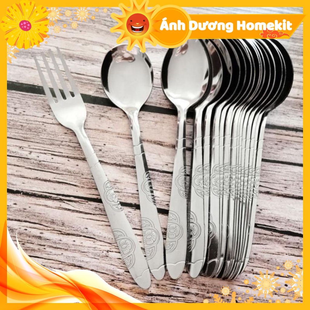 Set thìa dĩa inox ăn hoa quả, ăn cơm, ăn bánh ngọt... anhduonghomekit