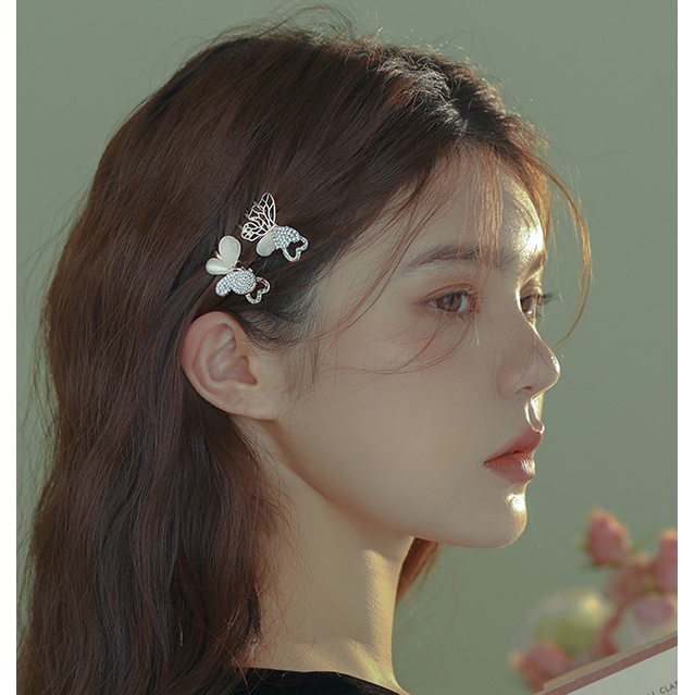 Kẹp Tóc Mái Ngang Hình Bướm / Mèo Mini Ngọt Ngào Cho Nữ