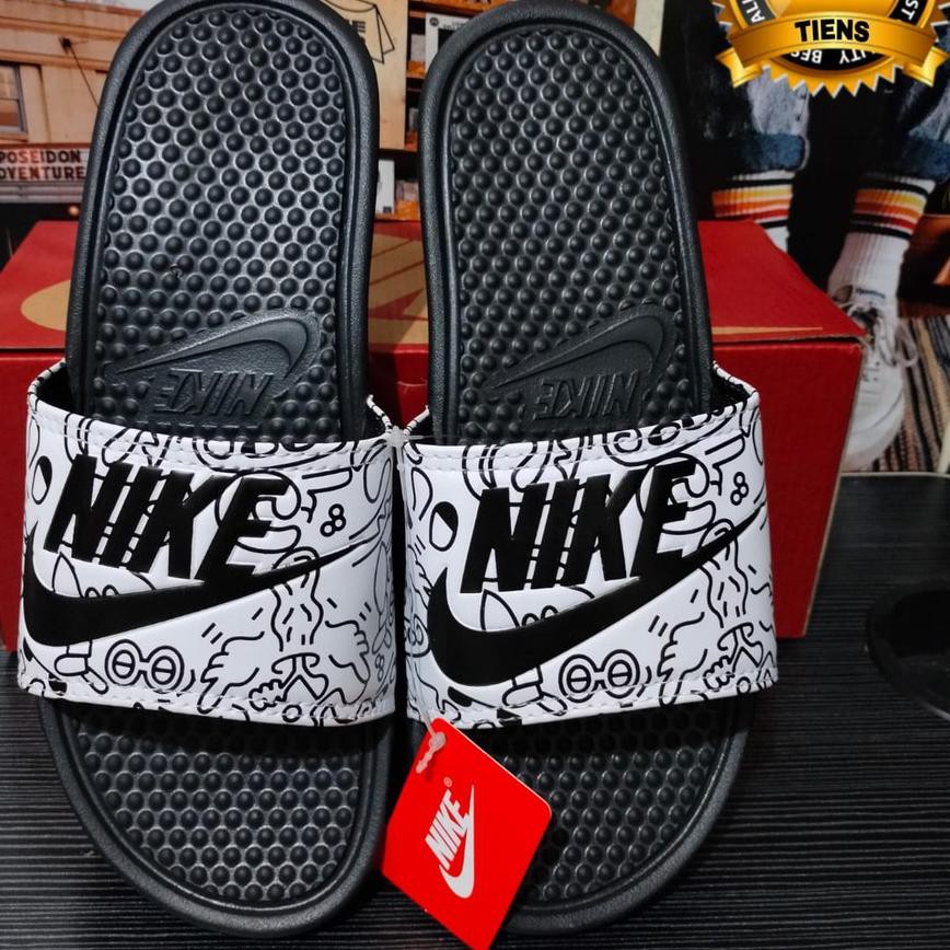 Dép Nike Benassi (nfw-491) Màu Trắng / Đen Cho Nam Và Nữ