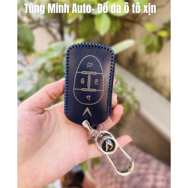 Bao da chìa khoá Vinfast E34, VF E34, xe điện VFE34 da thật 100%,