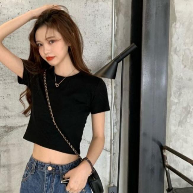 Áo Thun Croptop Chất Liệu Cotton (Ggo-713)