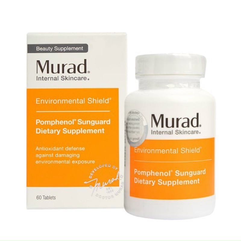 Viên uống chống nắng làm da sáng, khỏe, mờ nám Murad Pomphenol Sunguard Dietary Supplement.