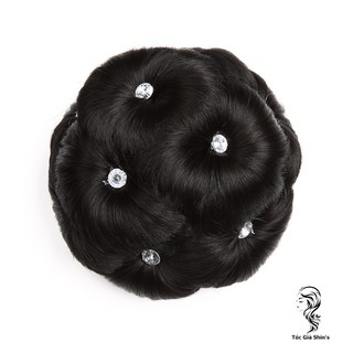 Tóc Giả tóc búi hoa cho mẹ