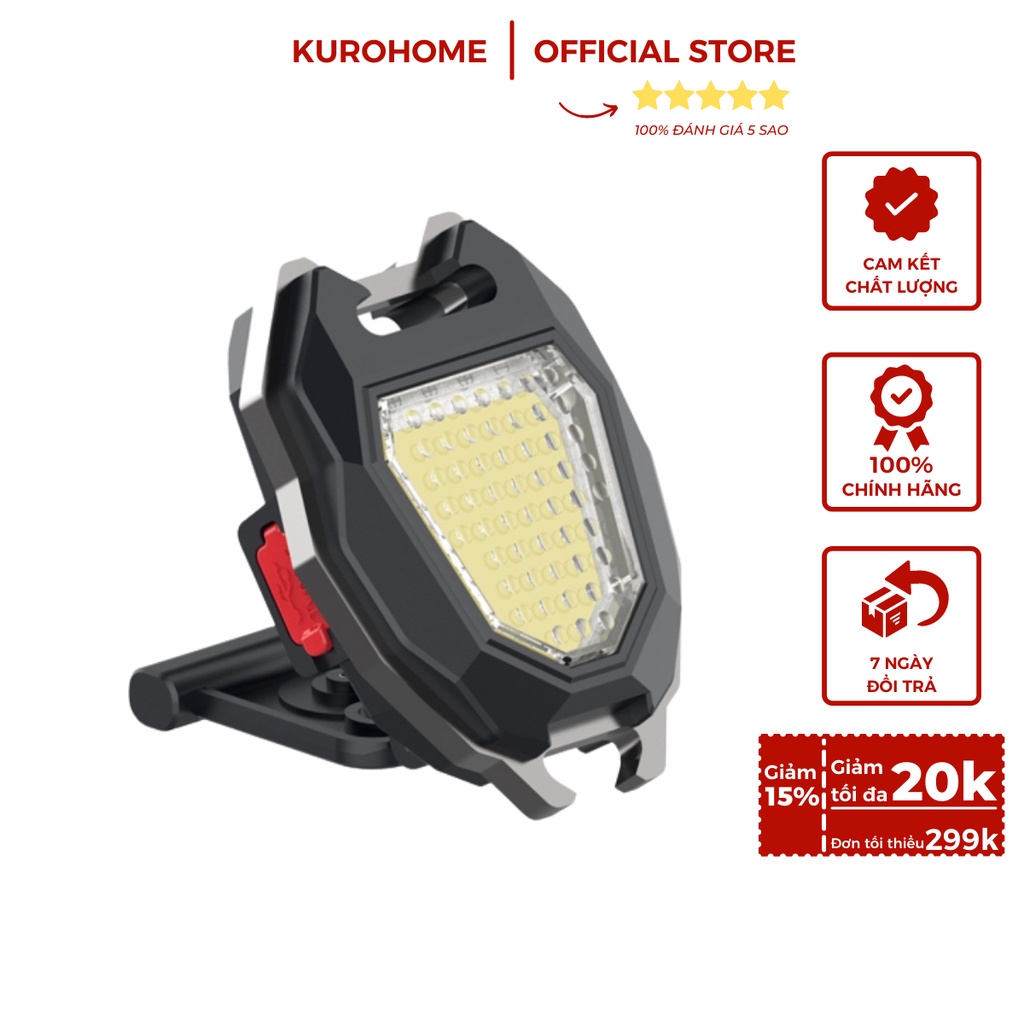 Móc khoá đèn led mini COB siêu sáng có nam châm, bật lửa, mở bia, pin khoẻ mẫu mới dùng đi cắm trại | BigBuy360 - bigbuy360.vn