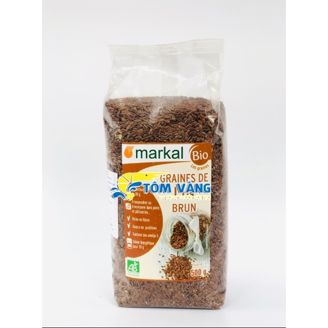 Hạt lanh nâu hữu cơ Markal - Tôm Vàng