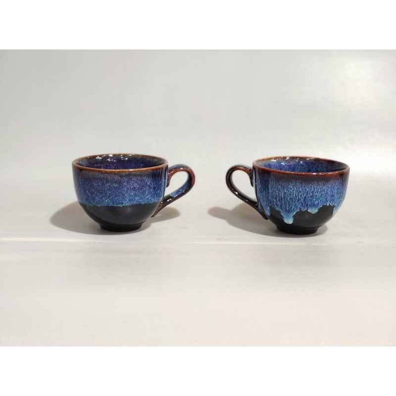 Set cốc capuchino men hỏa biến Bát Tràng