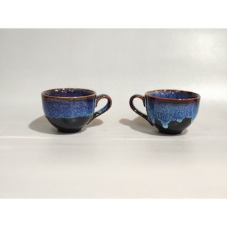 Set cốc capuchino men hỏa biến Bát Tràng