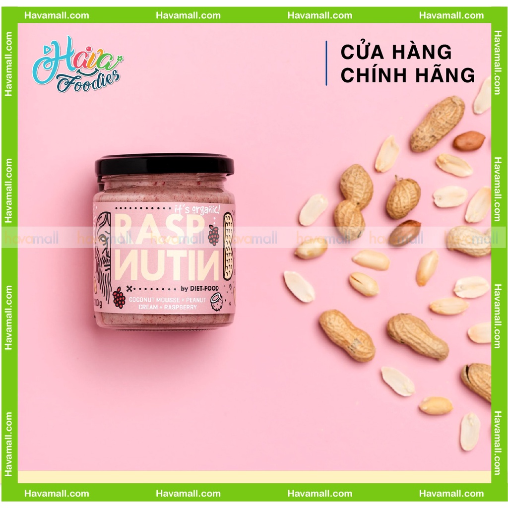 [HÀNG CHÍNH HÃNG] Bơ Kem Hạt Dinh Dưỡng Mix Phúc Bồn Tử Hữu Cơ Diet Food 200gr