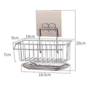 Giỏ inox dán tường để đồ bồn rửa bát