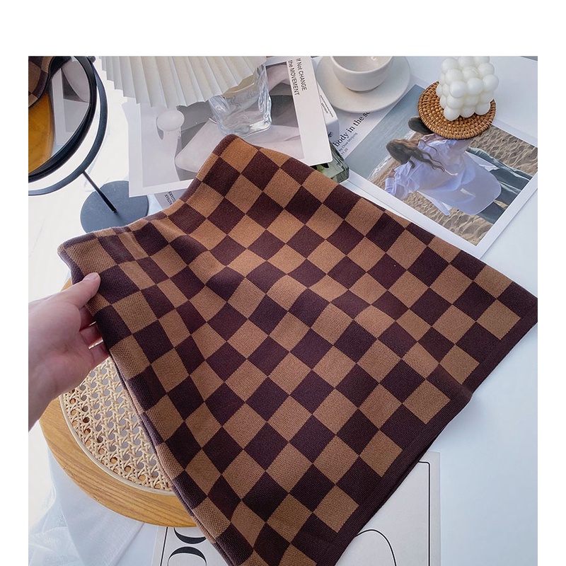 Chân Váy Dệt Kim Kẻ Sọc Kiểu Retro Thời Trang Mùa Thu Cho Nữ