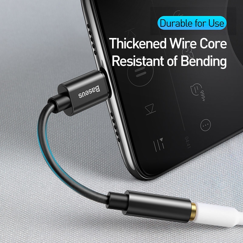 Cáp Baseus chuyển đổi USB loại C sang Jack 3.5mm OTG cho Huawei Xiaomi