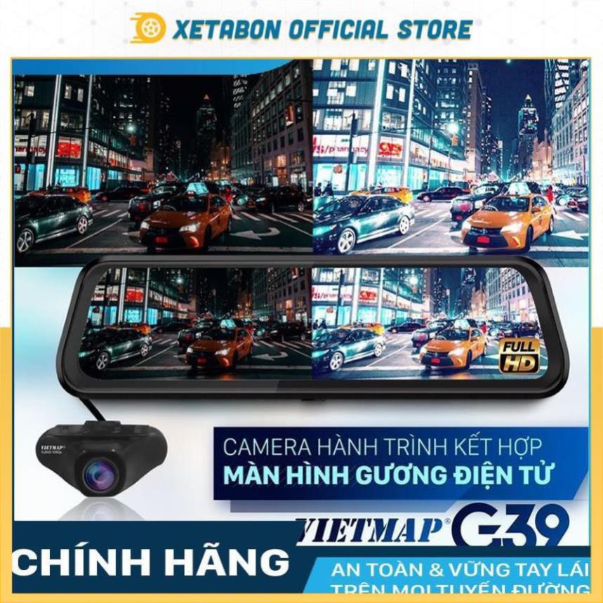 VIETMAP G39-Camera hành trình ô tô Ghi Trước Sau, Chia Sẻ Video Từ Điện Thoại Lên Màn Hình Có GPS + Thẻ Nhớ 32GB | BigBuy360 - bigbuy360.vn