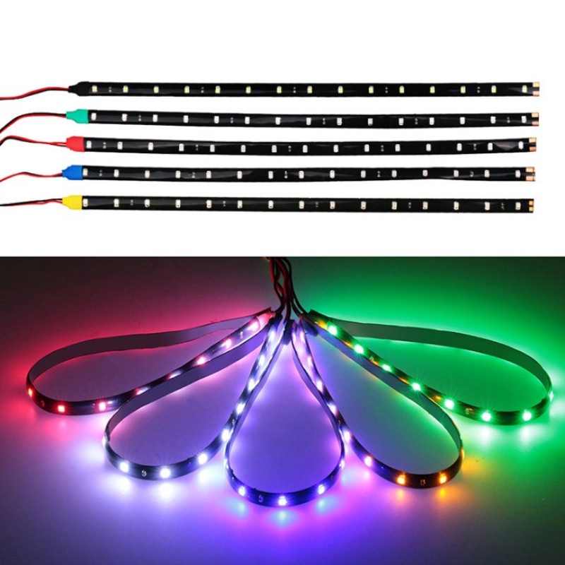1 Dải Đèn LED Trang Trí Xe Hơi 12V 15 SMD 30CM