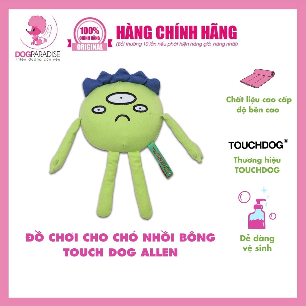 Đồ chơi cho chó Touch Dog Allen nhồi bông biểu cảm dễ thương hình dáng thú vị thu hút thú cưng 12x22x5cm - Dog Paradise