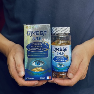 Viên uống bổ mắt dầu Cá Omega 369, sáng mắt, giảm mỏi mắt, bổ não, khoẻ tim mạch hộp 100 viên