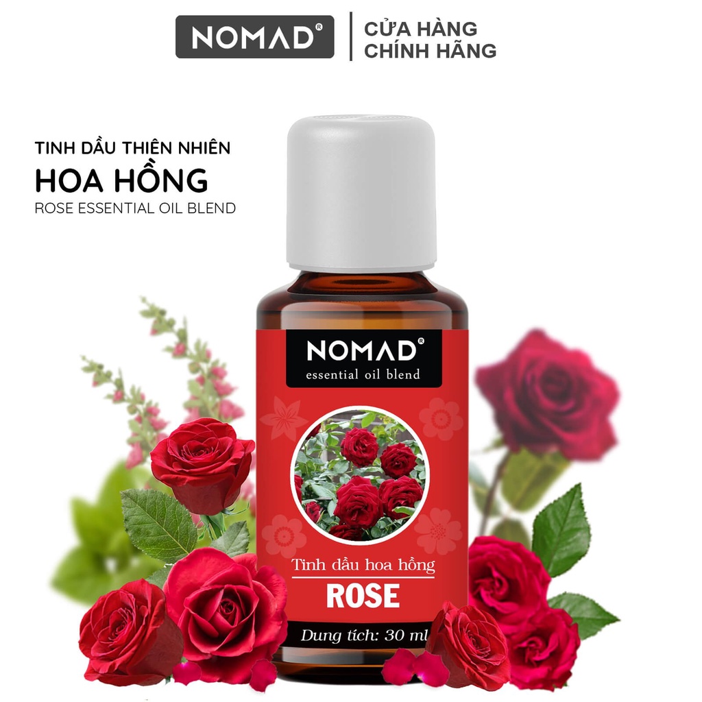 Tinh Dầu Hoa Hồng Nomad Rose Essential Oil Blend thanh lọc không khí, khử mùi